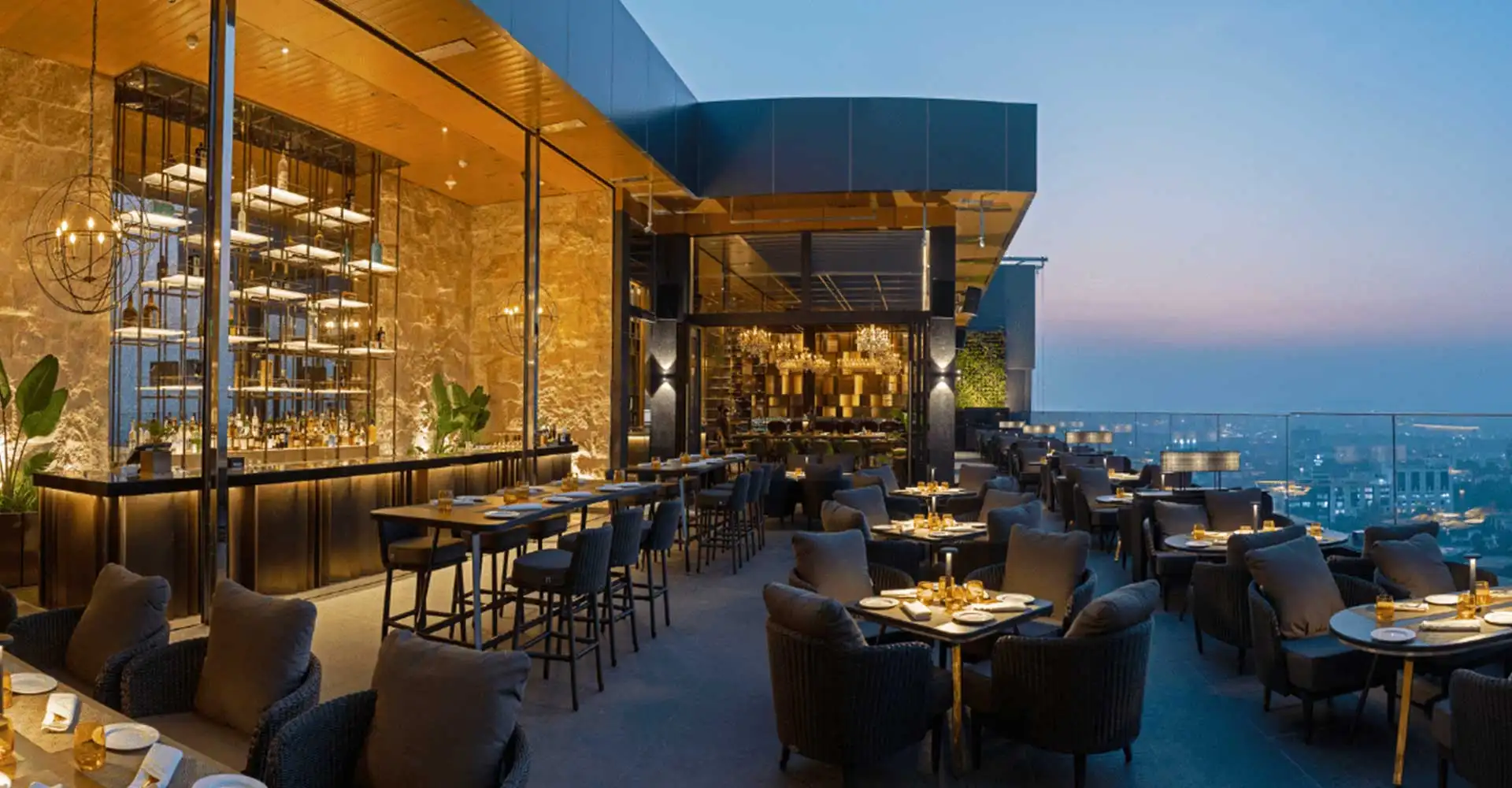 Conrad Pune Dining Area and Bar