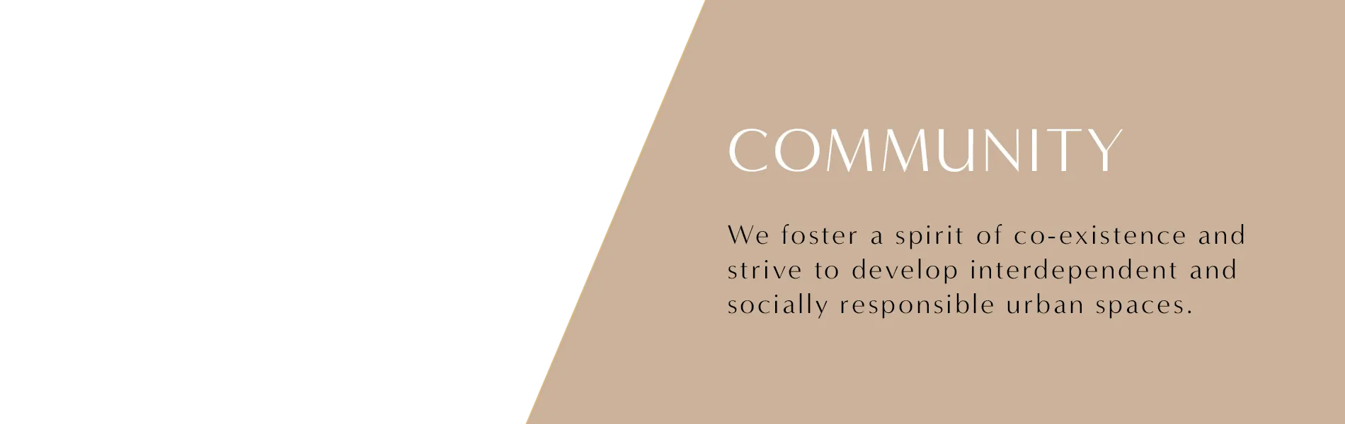 Our values slider - Community