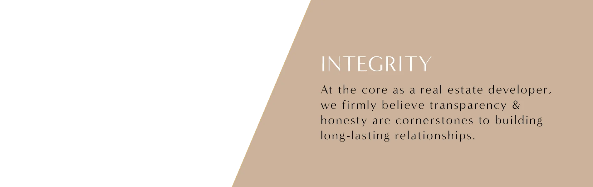 Our values slider - Integrity