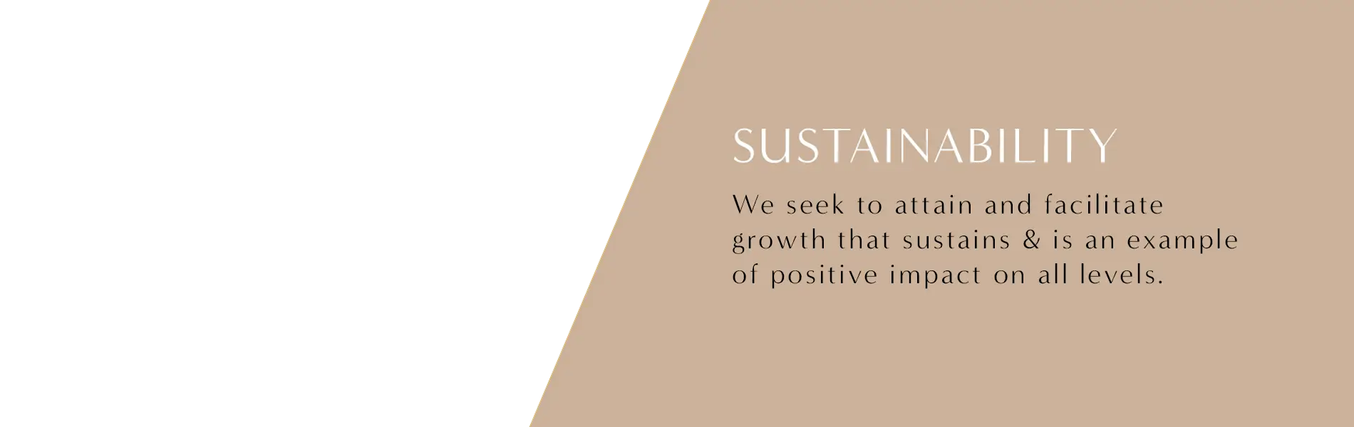 Our values slider - Sustainability